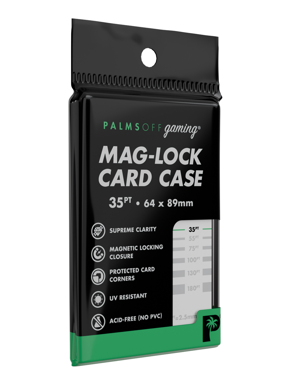 Palms Off Gaming 5 x 35pt Magnetic Cases + 100 Matching Case Sleeves