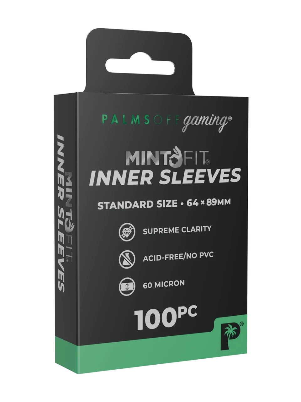 Palms Off Gaming Black Playmat + 100 Blue Deck Sleeves + 100 Inners — component 3