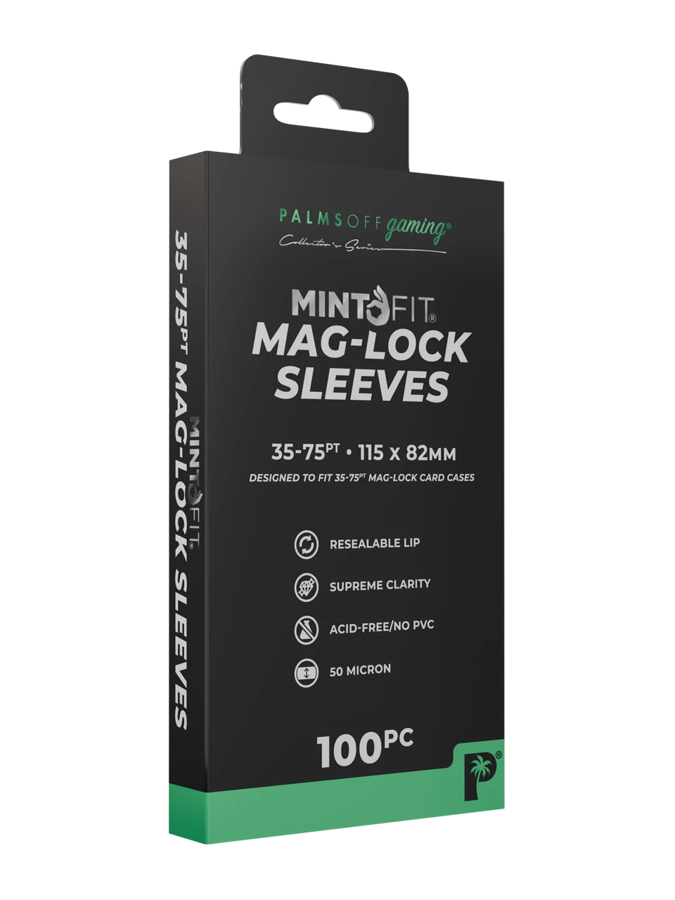 Palms Off Gaming MintFit Mag-Lock Card Case Sleeves (35-75pt) 100pc