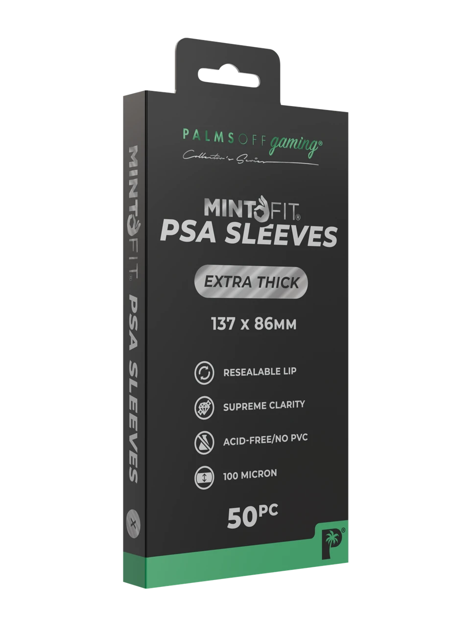 Palms Off Gaming MintFit PSA Graded Card Sleeves Extra Thick 50pc