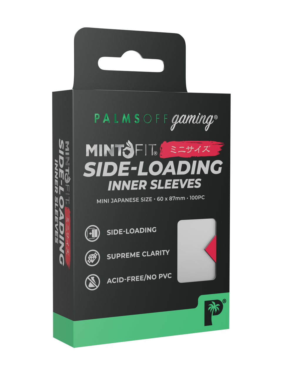 Palms Off Gaming MintFit Side-Loading Inner Sleeves Japanese Mini Size 100pc