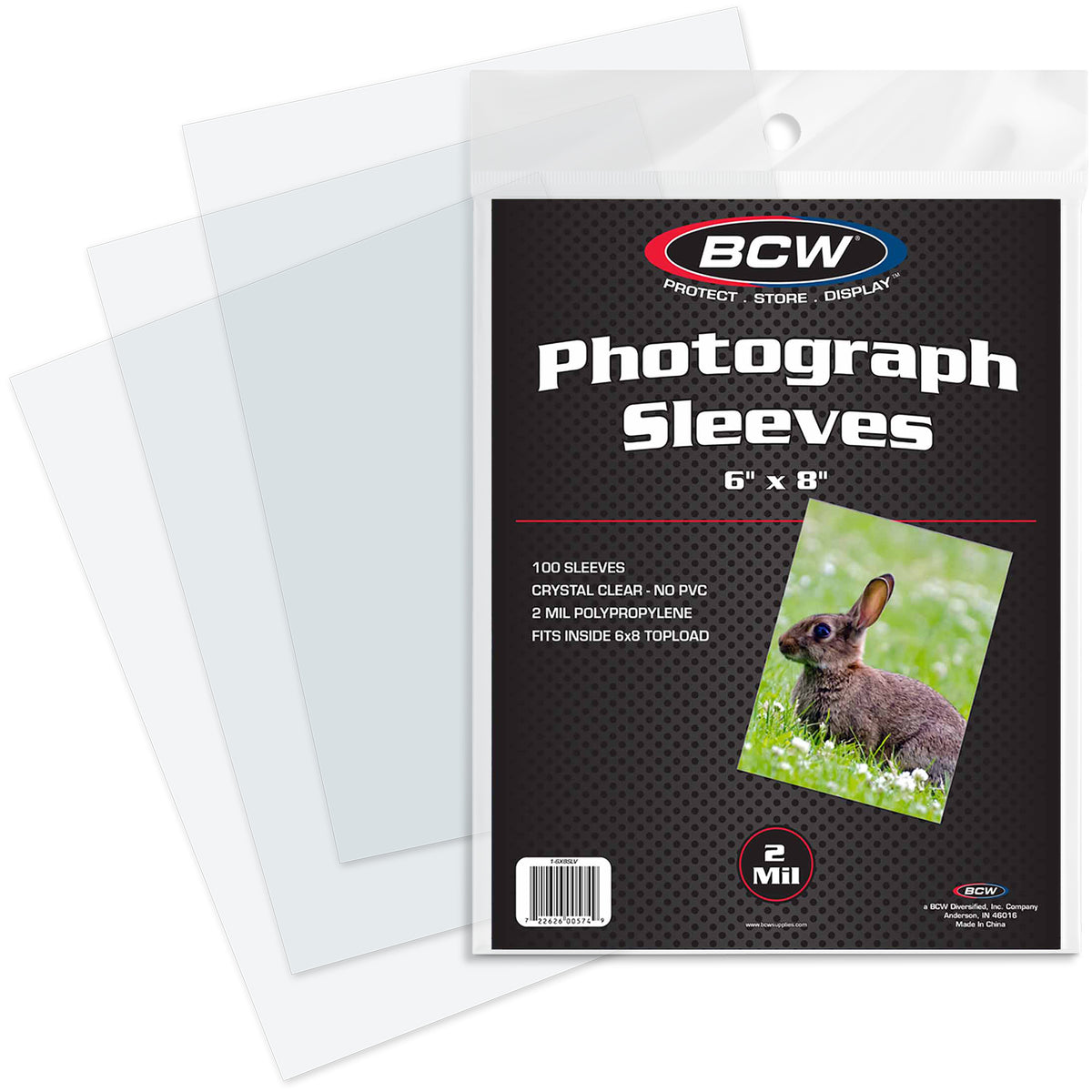 BCW 6 x 8 Photo Sleeves – front product view