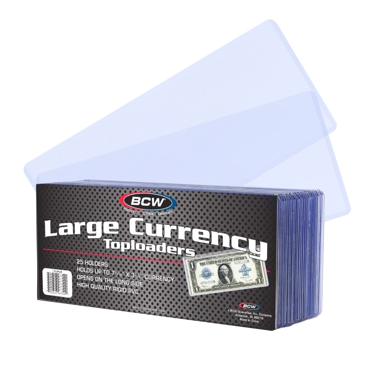 BCW Rigid Banknote Protector – Large Bill – front product view