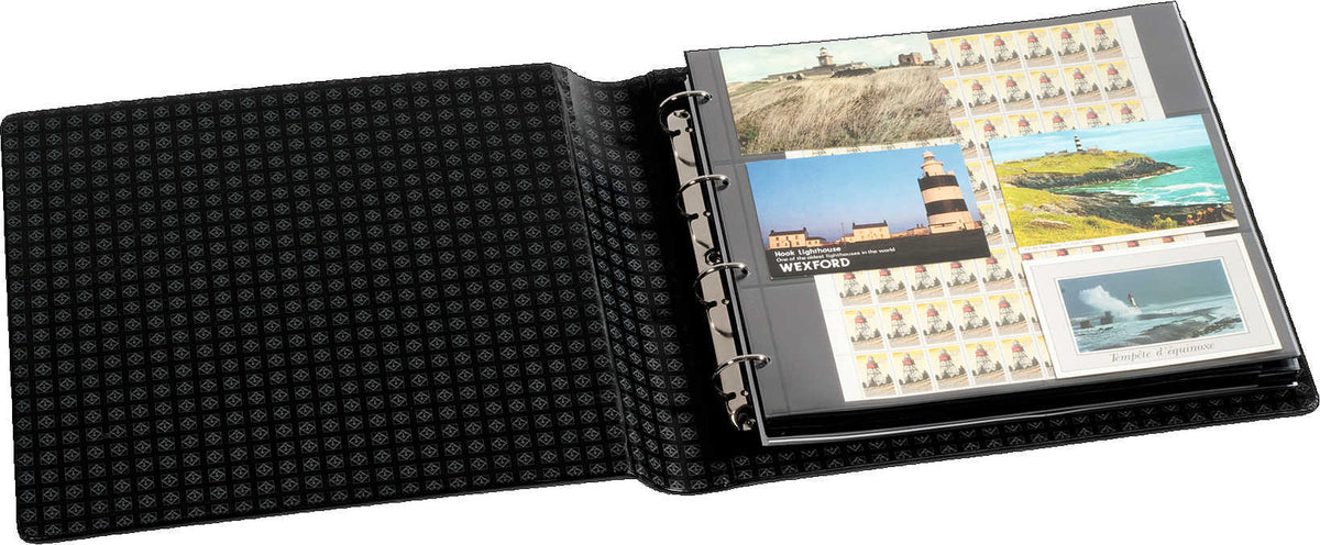 Plastic Pockets MAXIMUM, divided in two, black- double sided