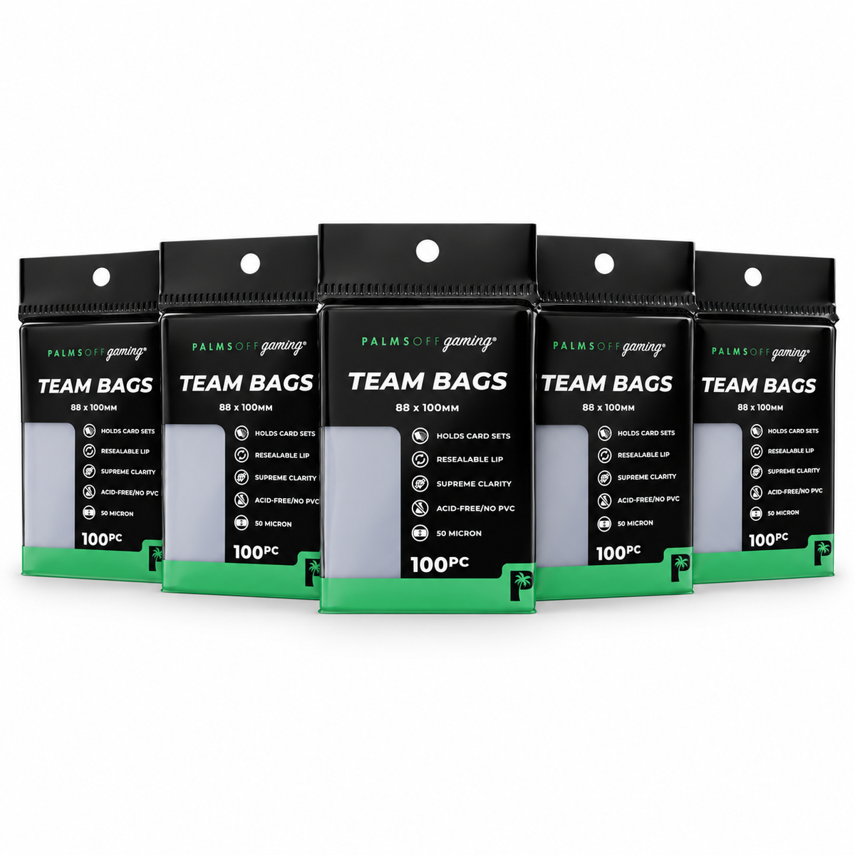 Palms Off Gaming 500 Resealable Team Bags — 5 x 100-Packs