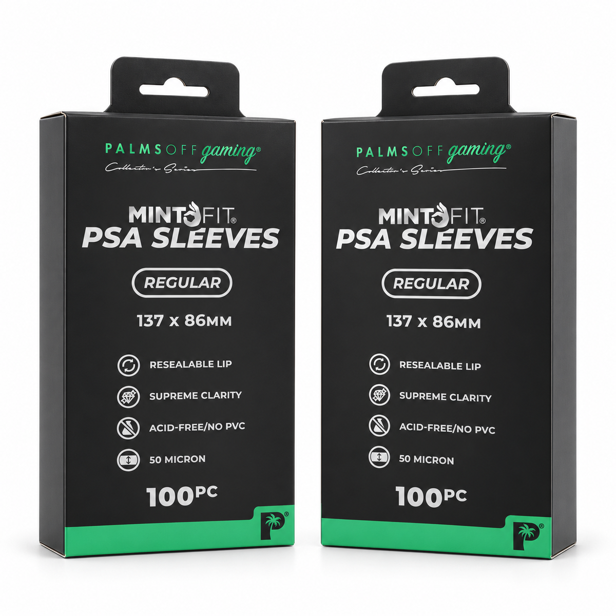 Palms Off Gaming 200 MintFit Regular PSA Slab Sleeves — 2 x 100-Packs