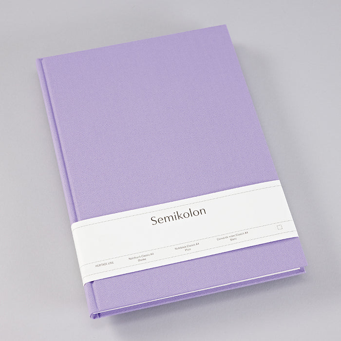 Notebook Classic (A4) ruled, lilac silk