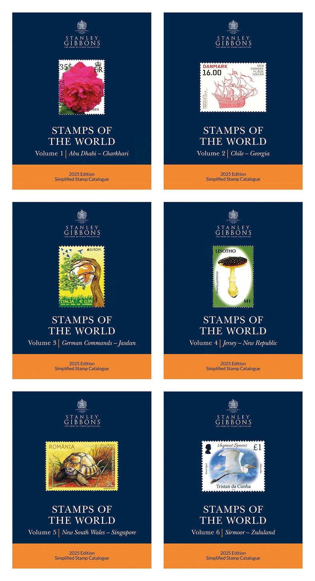 STANLEY GIBBONS 2025 Stamps Of The World - Set Of 6 Catalogues
