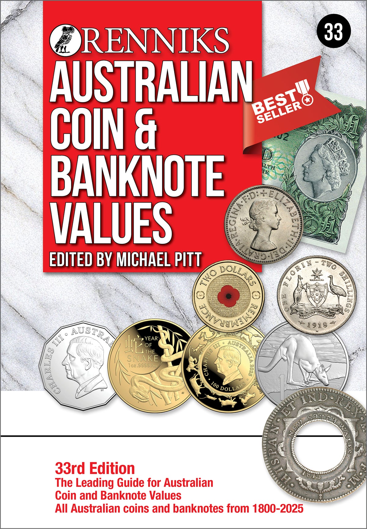 Renniks Australian Coin & Banknote Values 33rd Edition, Hardcover