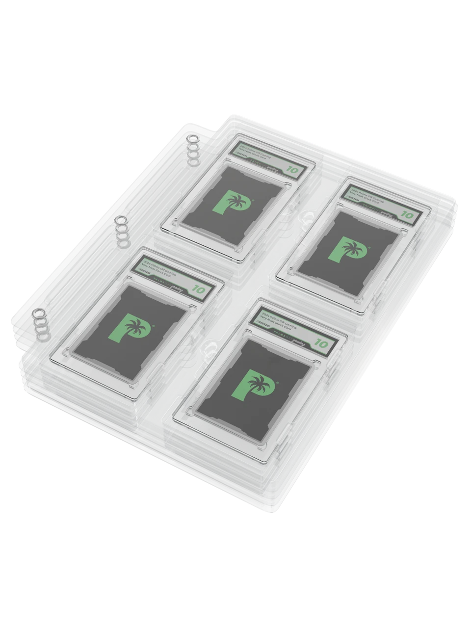 Palms Off Gaming PSA Page Refill 5 Four Slot Pages + 100 Slab Sleeves