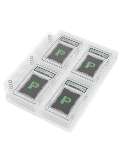 Palms Off Gaming PSA Page Refill 5 Four Slot Pages + 100 Slab Sleeves