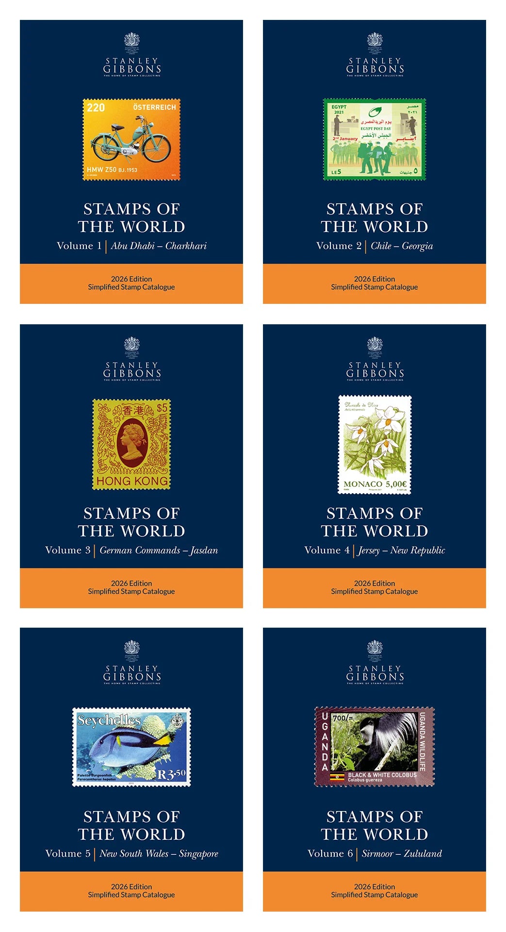 STANLEY GIBBONS 2026 Stamps Of The World - Set Of 6 Catalogues