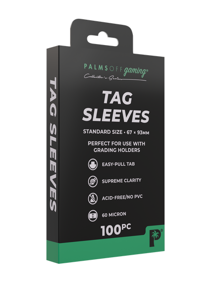 Palms Off Gaming 100 x 55pt Top Loaders + 100 Tag Sleeves Protection Kit — component 2