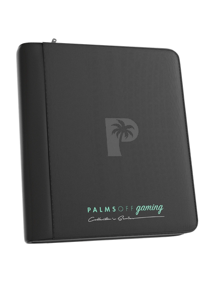 Palms Off Gaming 4 Pocket Top Loader Binder Black + 200 Soft Sleeves