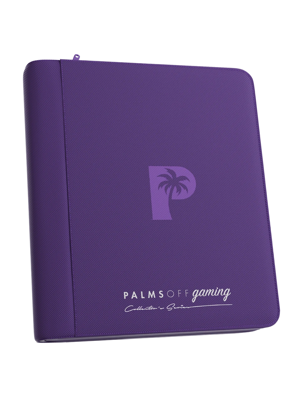 Palms Off Gaming 4 Pocket Top Loader Zip Binder Purple