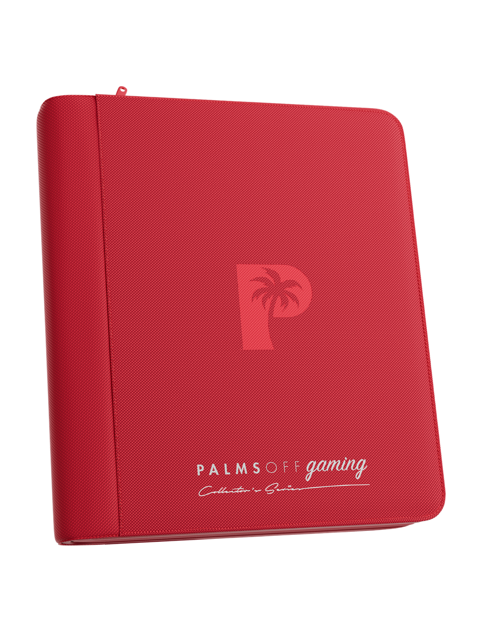 Palms Off Gaming 4 Pocket Top Loader Zip Binder Red