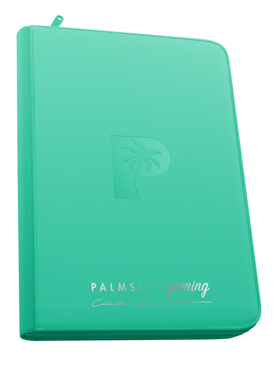 Palms Off Gaming 9 Pocket Top Loader Zip Binder Turquoise