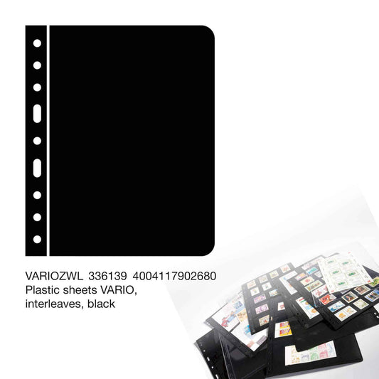 Plastic Sheets VARIO, Interleaves, black