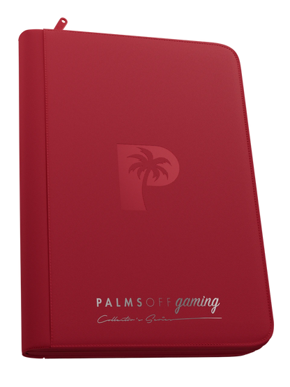 Palms Off Gaming 9 Pocket Red Binder 400 Soft + 400 Inner Sleeves