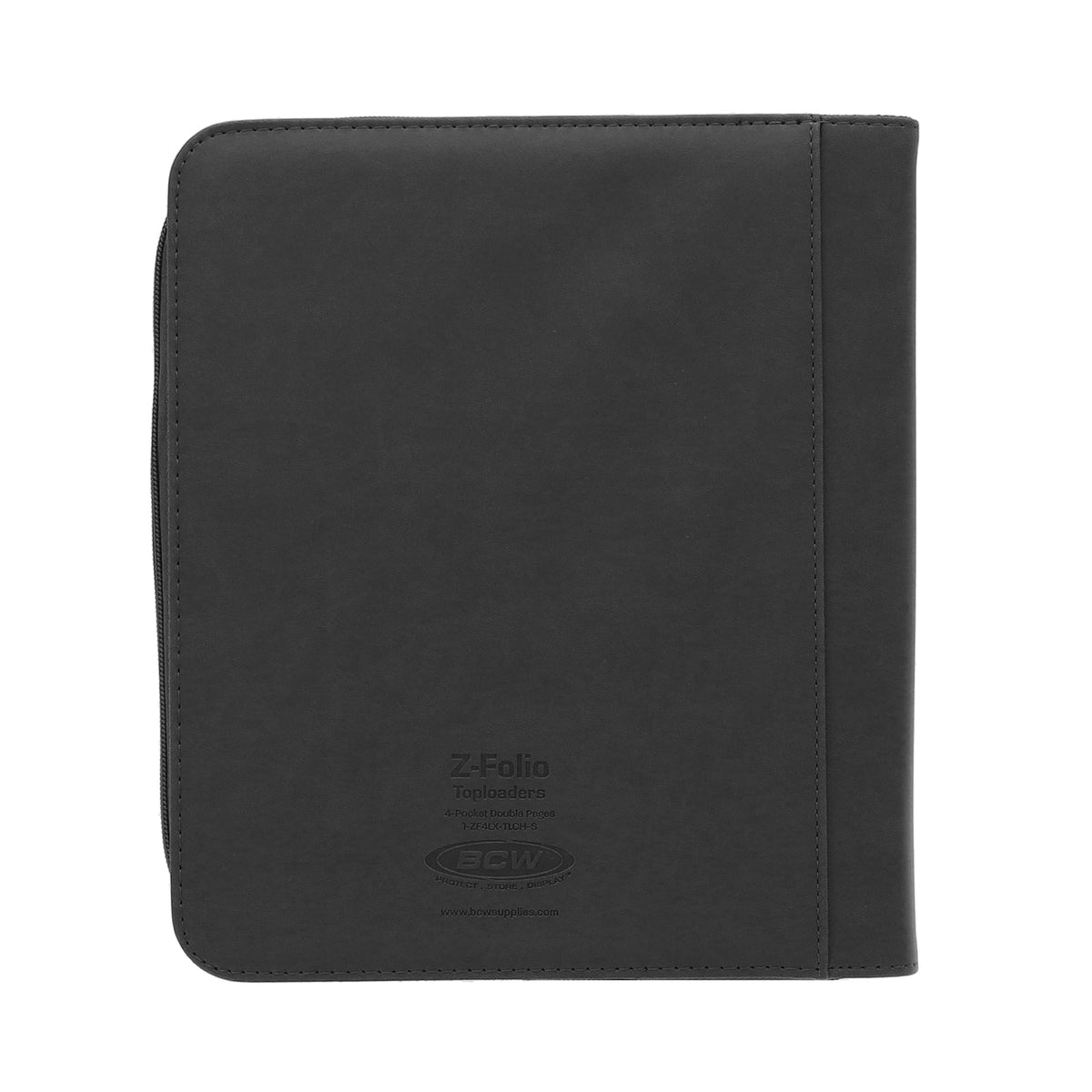 BCW Z-Folio 4-Pocket Lx Album - Toploaders - Black – rear view