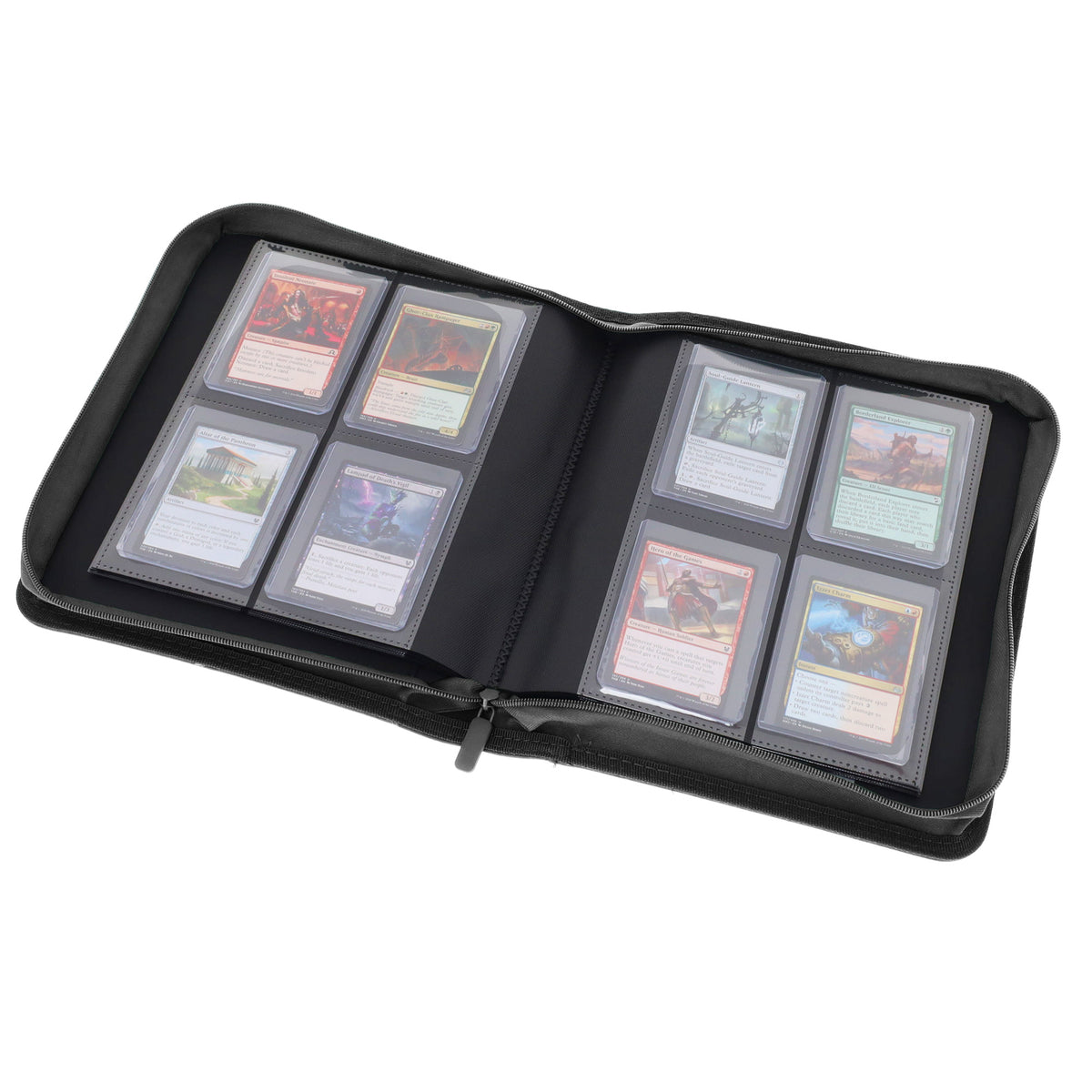 BCW Z-Folio 4-Pocket Lx Album - Toploaders - Black – open view