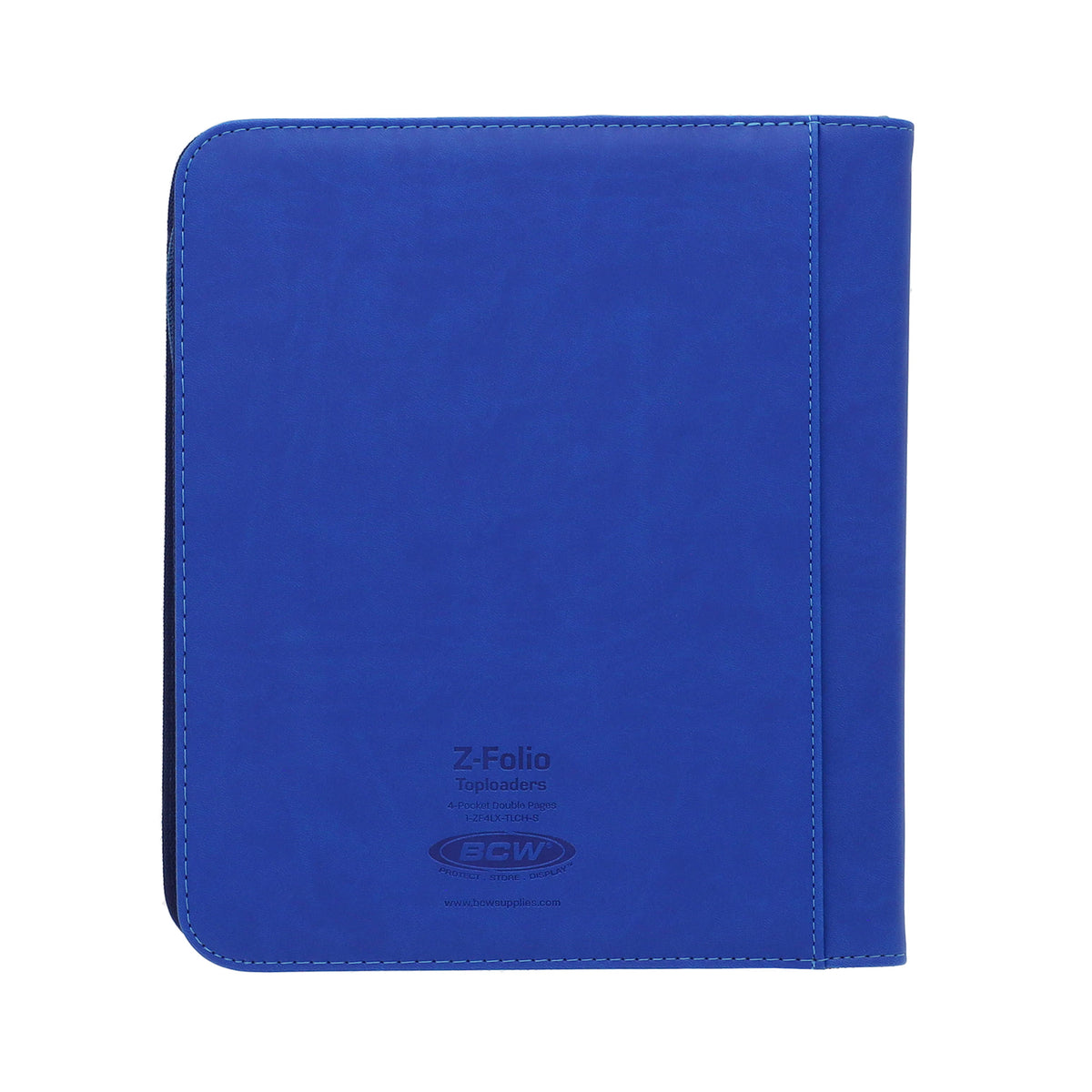 BCW Z-Folio 4-Pocket Lx Album - Toploaders - Blue – rear view