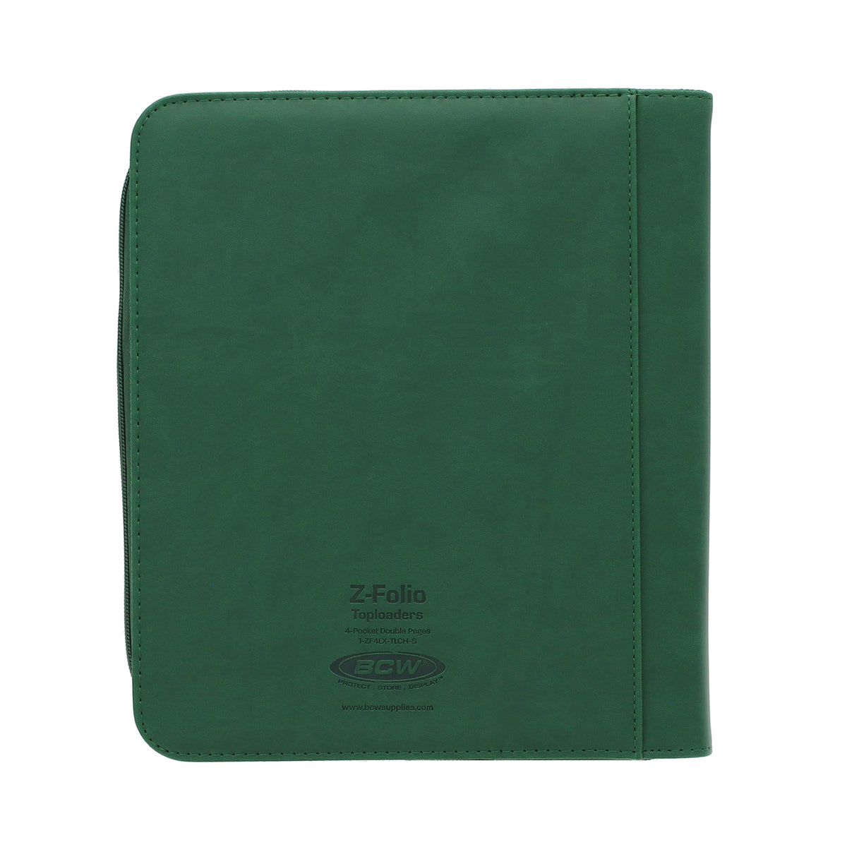 BCW Z-Folio 4-Pocket Lx Album - Toploaders - Green – rear view