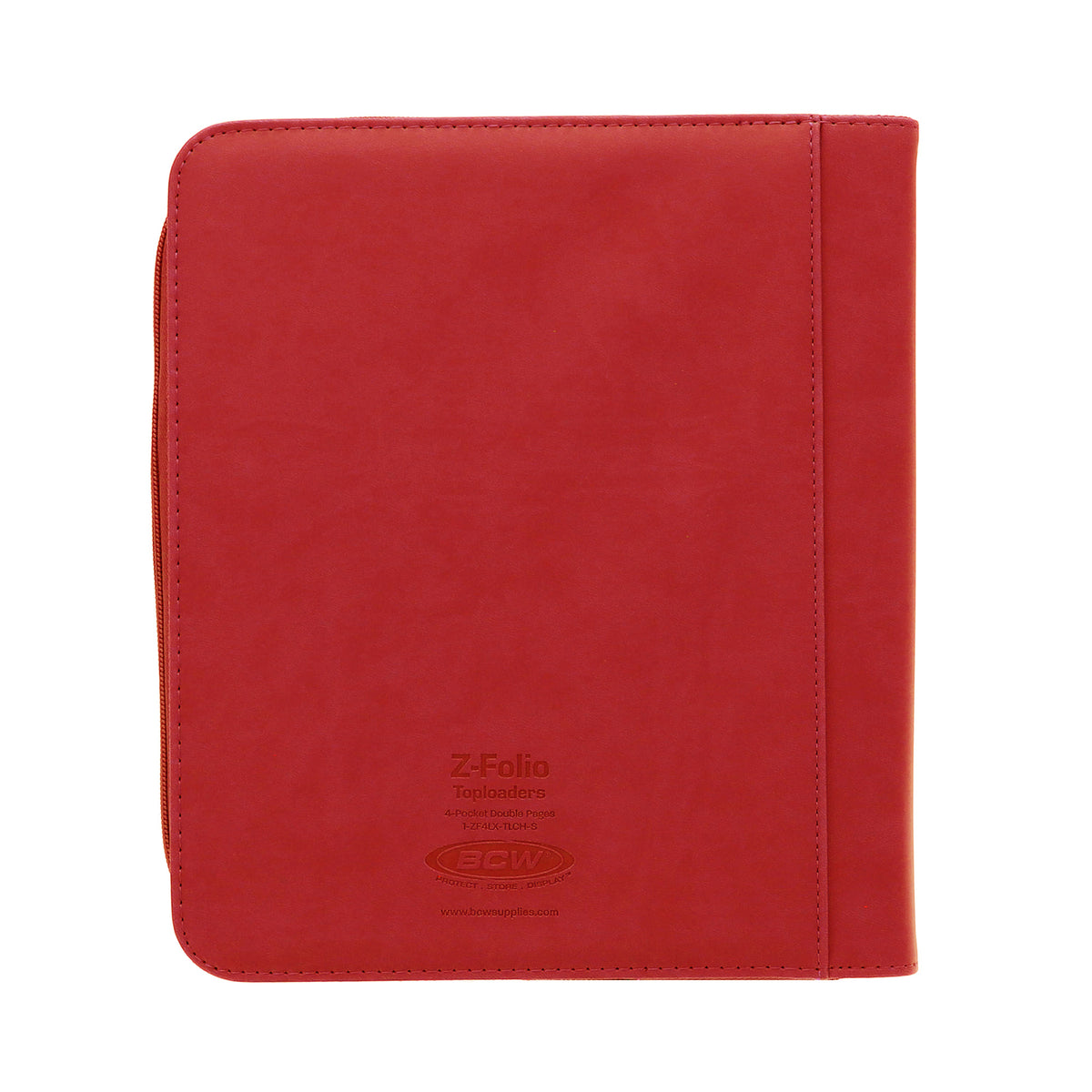 BCW Z-Folio 4-Pocket Lx Album - Toploaders - Red – rear view