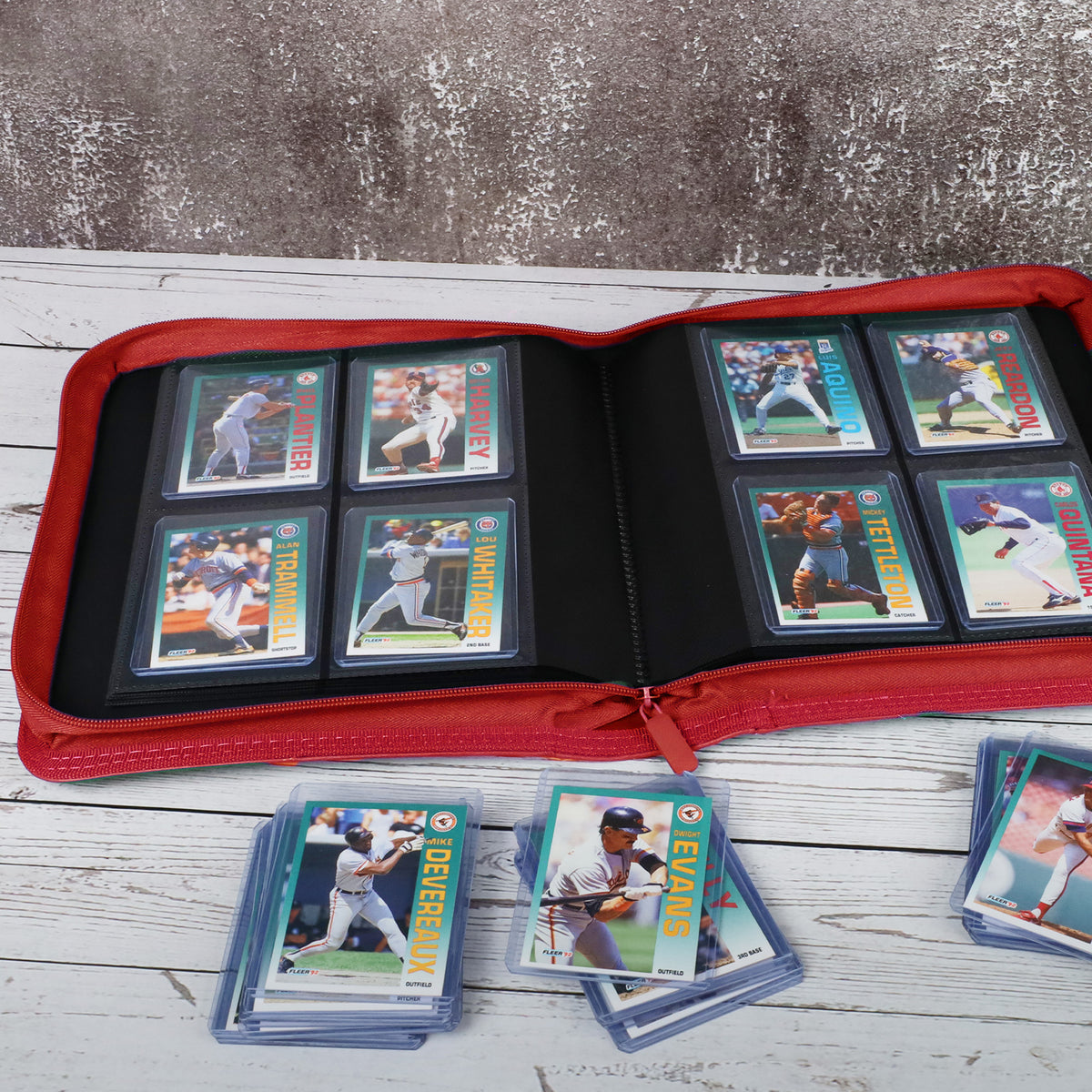 BCW Z-Folio 4-Pocket Lx Album - Toploaders - Red – front product view