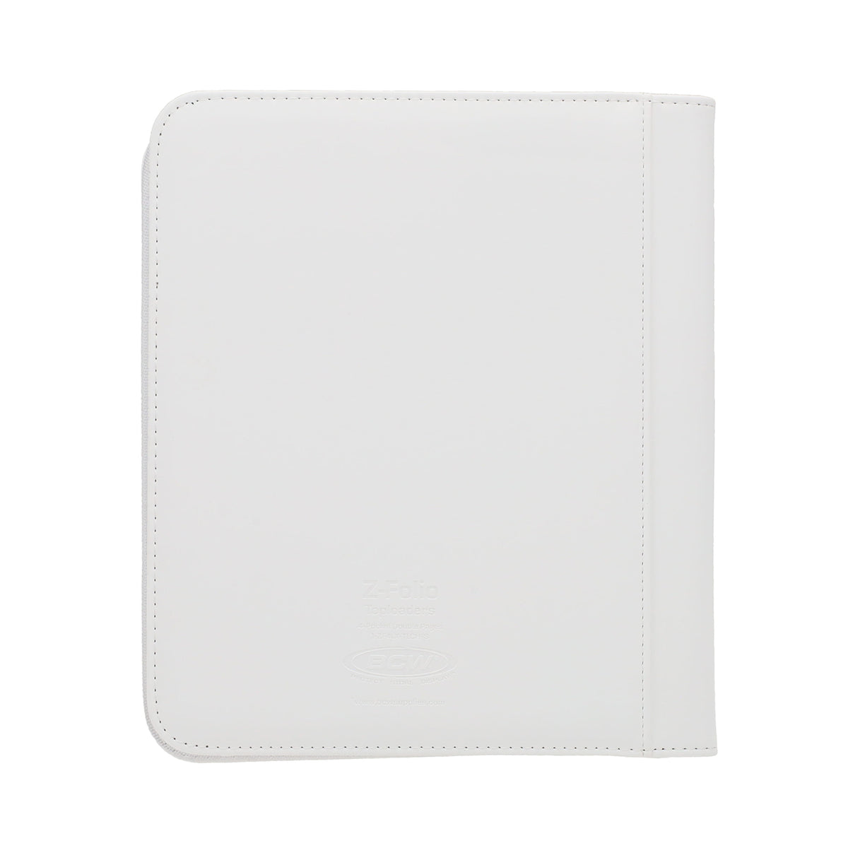 BCW Z-Folio 3-Pocket Lx Album - Toploaders - White – rear view