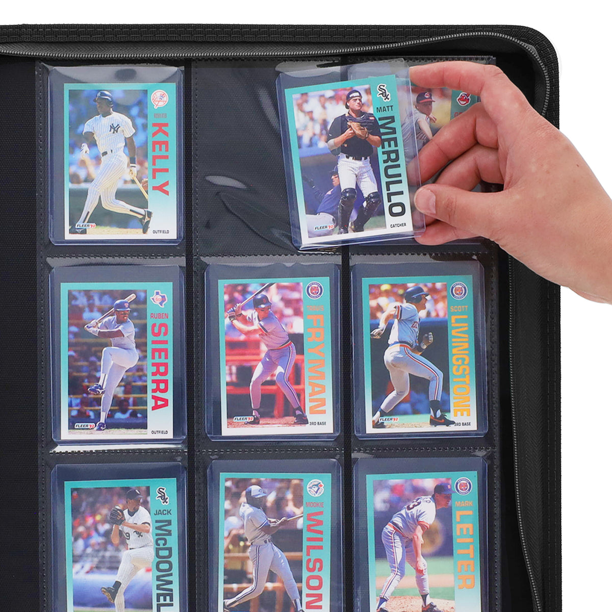 BCW Z-Folio 9-Pocket Lx Album - Toploaders - Black – in-use view