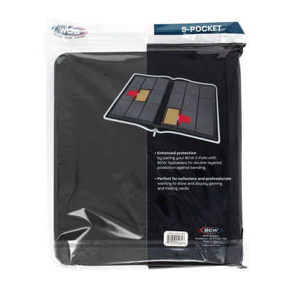 BCW Z-Folio 9-Pocket Lx Album - Toploaders - Black – rear view