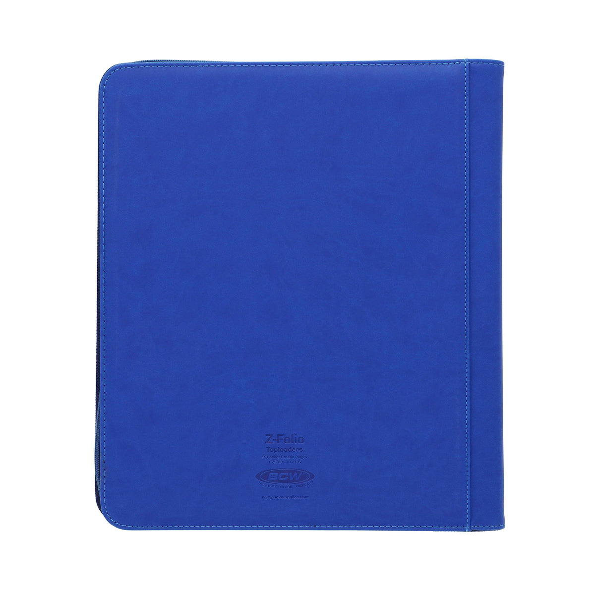 BCW Z-Folio 9-Pocket Lx Album - Toploaders - Blue – rear view