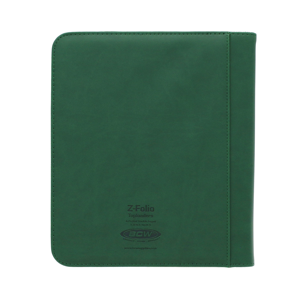 BCW Z-Folio 9-Pocket Lx Album - Toploaders - Green – rear view