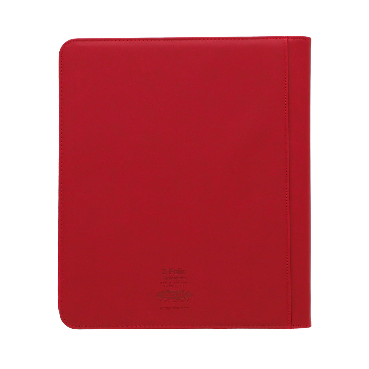 BCW Z-Folio 9-Pocket Lx Album - Toploaders - Red – rear view