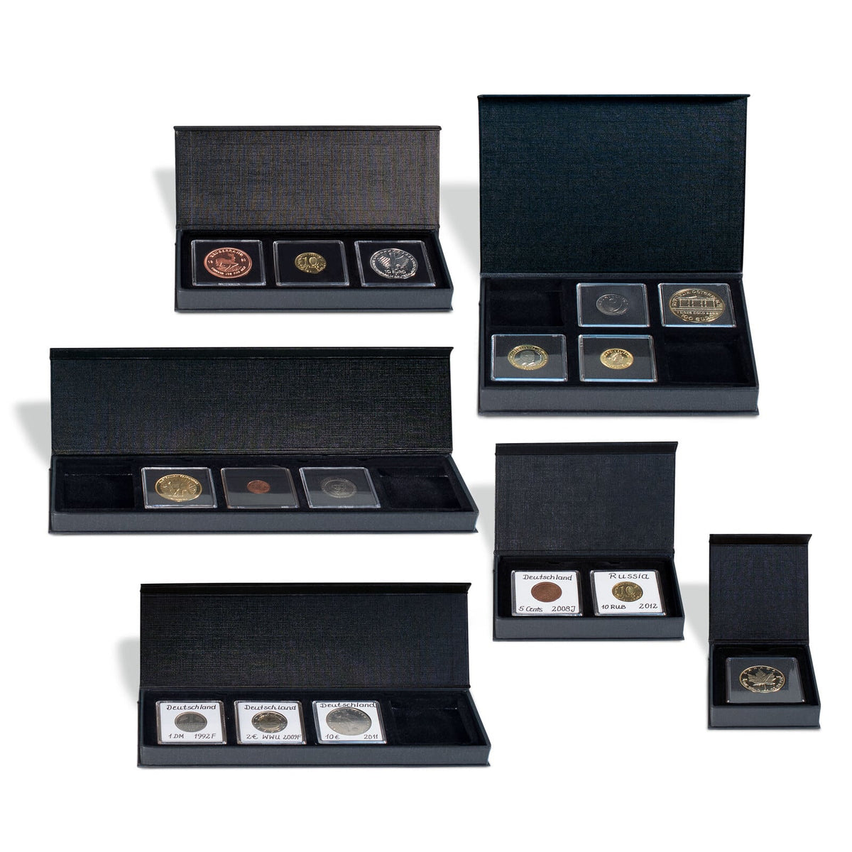 AIRBOX coin etui with display function for 1 QUADRUM capsule, black
