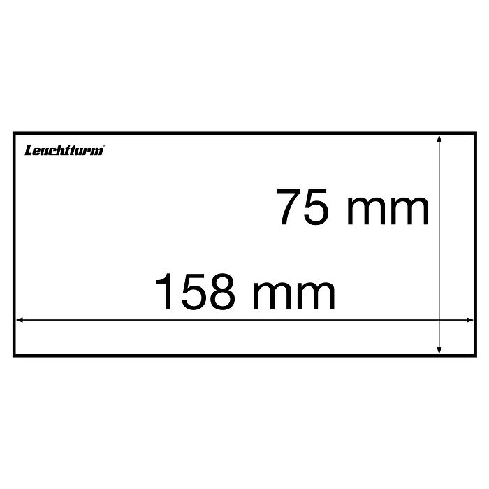 BASIC Banknote Sleeves, to fit banknotes up to 158 x 75mm, pack of 50