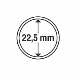 Coin Capsules, Inner Diameter 22.5mm, 100 per pack