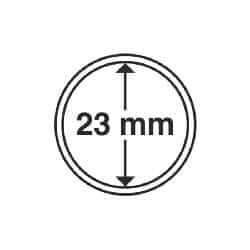 Coin Capsules, Inner Diameter 23mm, 100 per pack