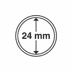 Coin Capsules, Inner Diameter 24mm, 100 per pack