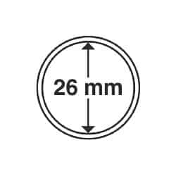Coin Capsules PREMIUM diameter 26mm 100per pack