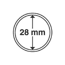 Coin Capsules, Inner Diameter 28mm, 100 per pack