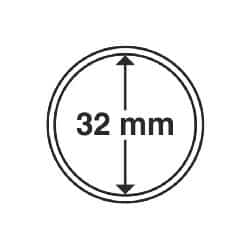 Coin Capsules, Inner Diameter 32mm, 100 per pack