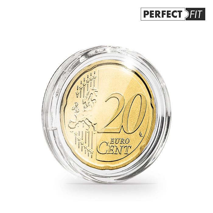 Ultra coin capsules Perfect fit for 20 euro-cent (22.25mm) pack of 10