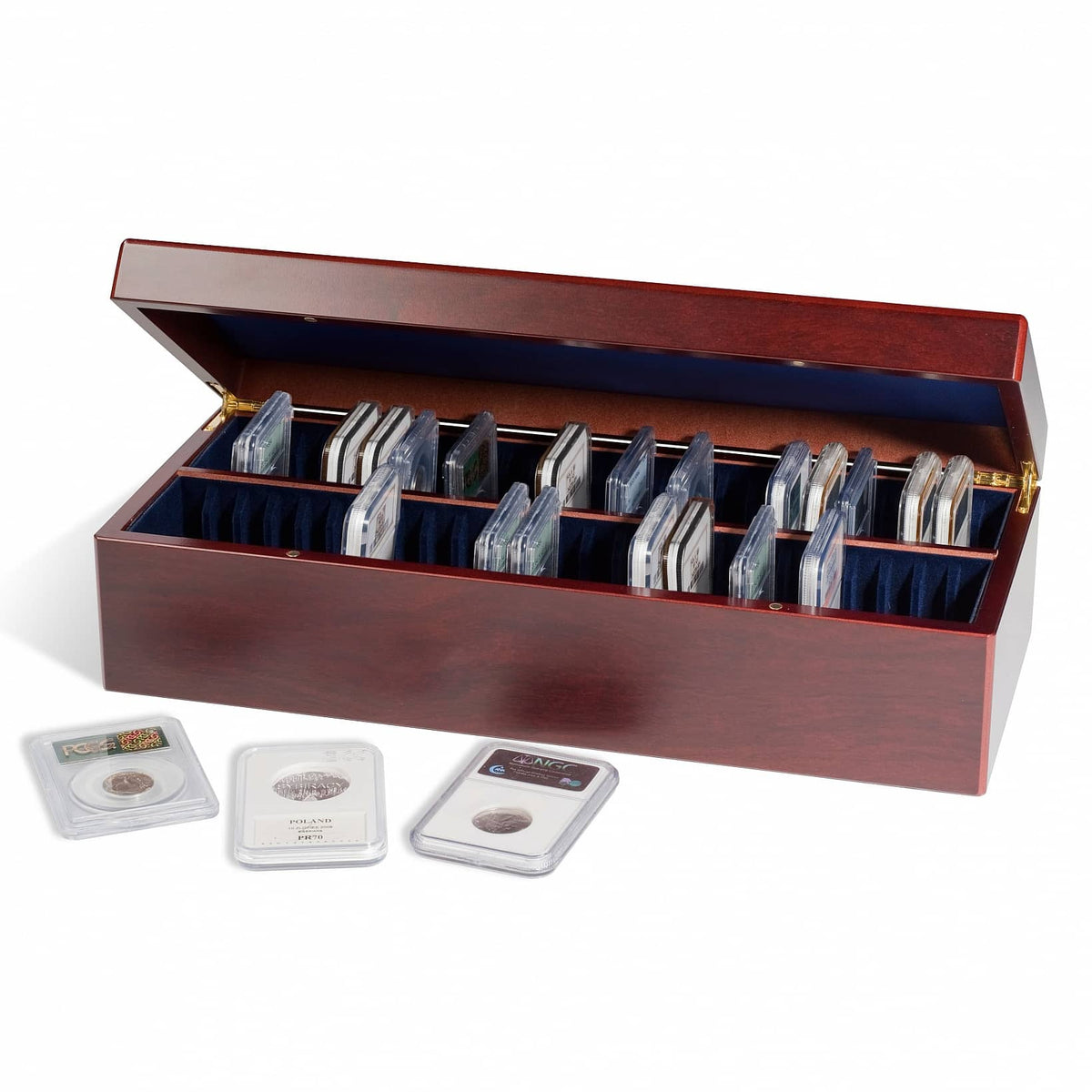 Coin case for 50 certified coin holders (Slabs)