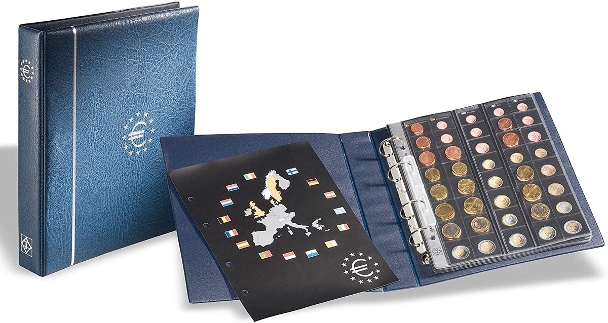 Euro Coin Album in OPTIMA format, blue