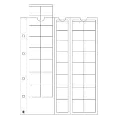 OPTIMA Coin Sheets for Euro sets up to 26mm diameter, clear