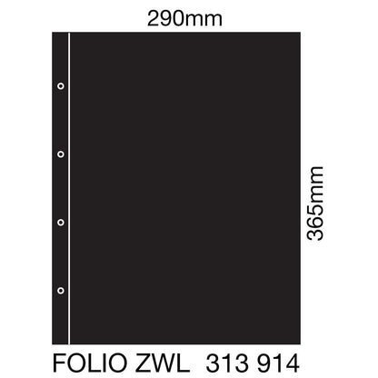 Plastic Sheets FOLIO, interleaves, black