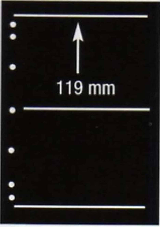 Hagner Single Sided Black Stocksheets - 2 Strips (Pack 10)