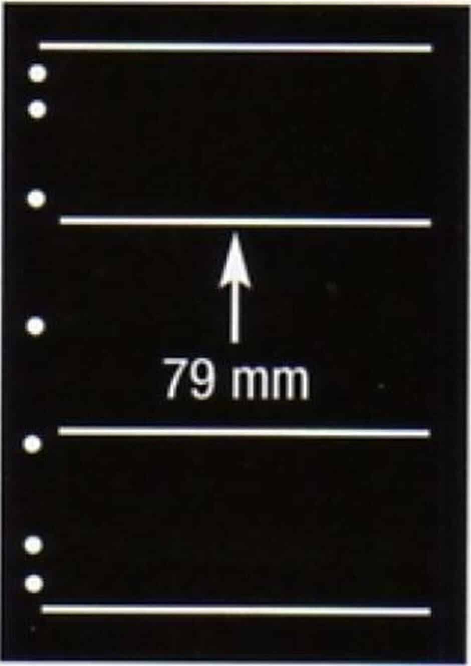 Hagner Double Sided Black Stocksheets - 3 Strips (Pack 10)
